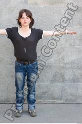 Whole Body Woman T poses Casual Average Street photo references